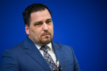Vedúci delegácie a europoslanec Tomáš Zdechovský počas tlačovej konferencie Výboru Európskeho parlamentu. FOTO: TASR/Jaroslav Novák