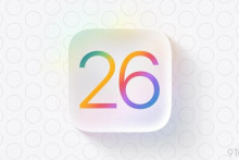 Koncept loga systému iOS 26