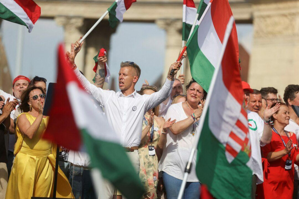 Predseda mimoparlamentnej strany TISZA Péter Magyar. FOTO: Reuters
