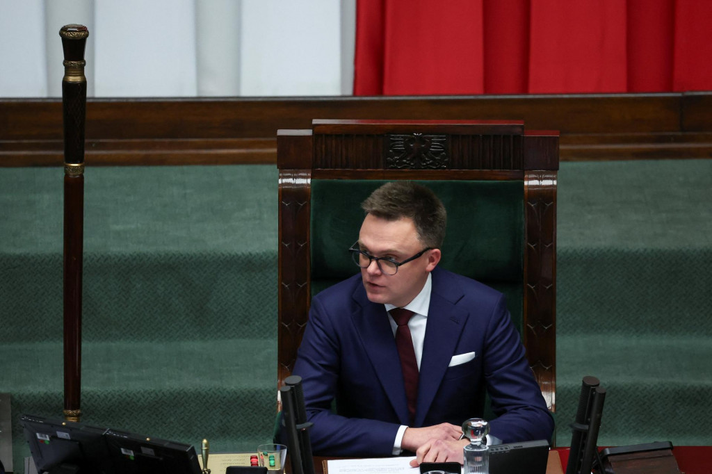 Predseda poľského Sejmu Szymon Holownia. FOTO: Reuters