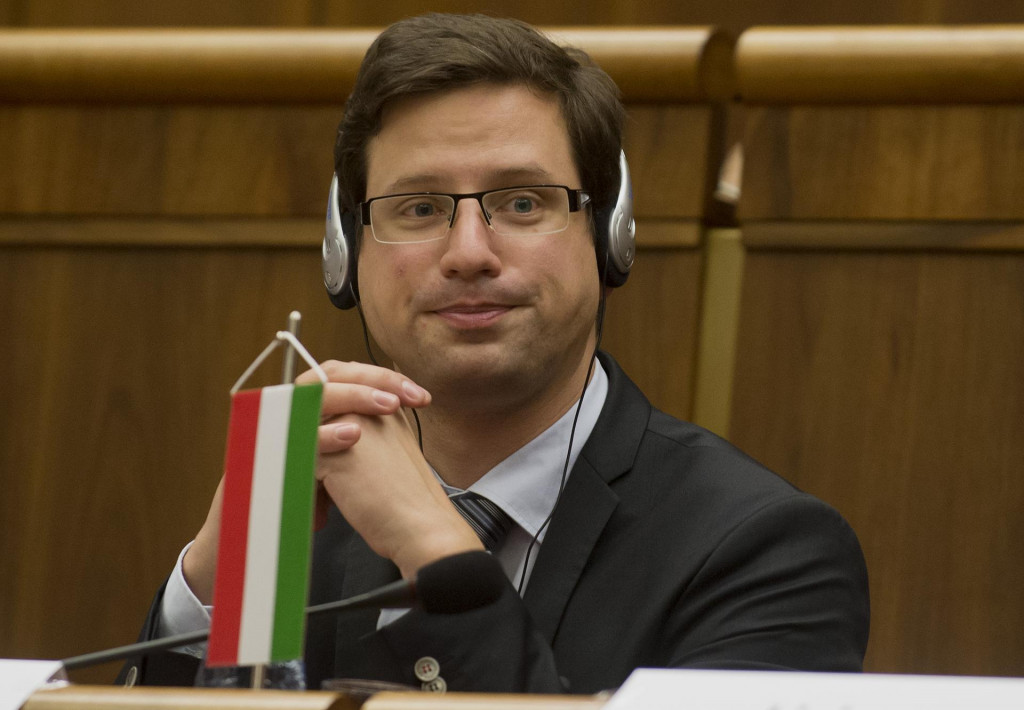 Gergely Gulyás, ktorý je šéfom kancelárie maďarského premiéra Viktora Orbána. FOTO TASR/Martin Baumann