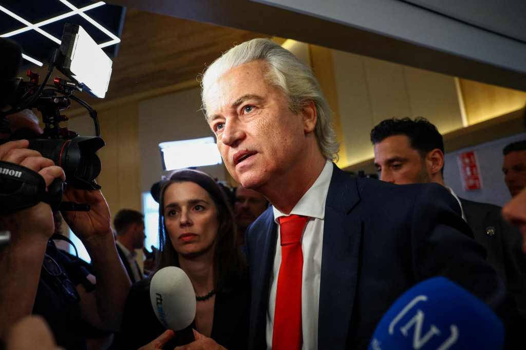 Šéf holandskej Strany pre slobodu Geert Wilders. FOTO: REUTERS