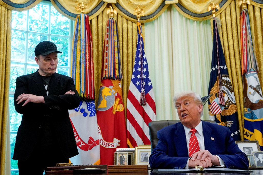 Americký prezident Donald Trump a Elon Musk. FOTO: Reuters