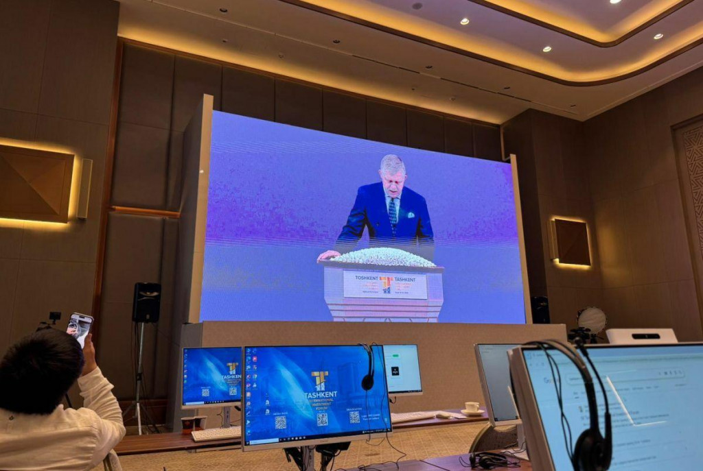 Robert Fico reční na Tashkent International Investment Forum. FOTO: HN
