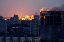 Explózia dronu v Kyjeve. FOTO: Reuters