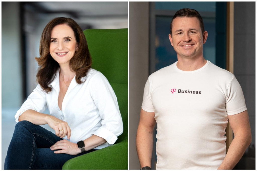 Petra Novotná, riaditeľka pre zákaznícku skúsenosť, marketingovú komunikáciu a stratégiu a Peter Laco, riaditeľ divízie firemných zákazníkov, Slovak Telekom.