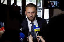 Matúš Šutaj Eštok je predsedom koaličného Hlasu už viac ako rok. FOTO: TASR/Martin Baumann