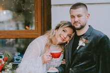 Novomanželia Simona a Teodor.
