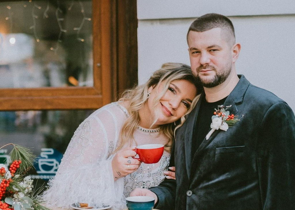 Novomanželia Simona a Teodor.