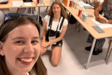 Patrícia Al-Hadi a Katarína Sopková pred porotou Young Lions.