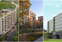 Na snímke tri novovznikajúce bratislavské hotely. FOTO: ITB, PZS A, Alfa Property Development