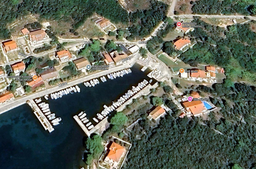 Chorvátsky ostrov Molat FOTO: Maps Google