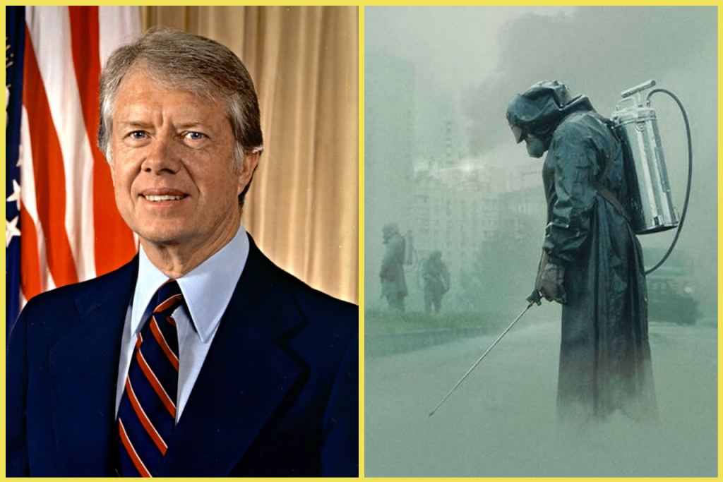 Prezident Jimmy Carter pomáhal pri nehode jadrového reaktoru