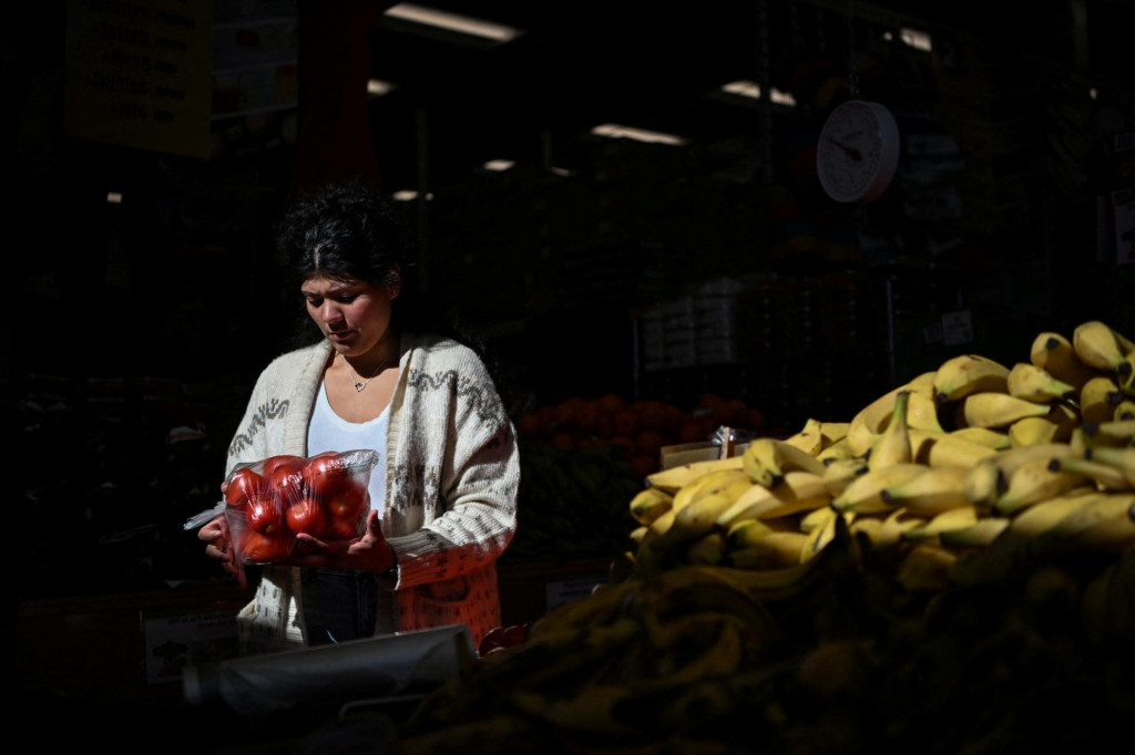Američanka ide nakupovať potraviny vo Fredericku v Marylande v USA 25. októbra 2024. FOTO: REUTERS
