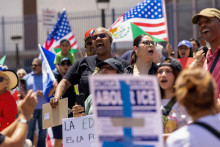 Protest v americkej Kalifornii. FOTO: Reuters