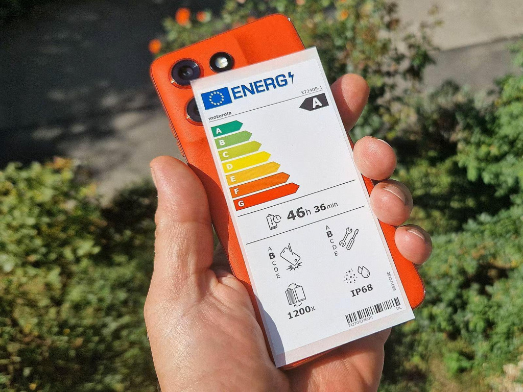 Energetický štítok – nálepka pro smartfóny