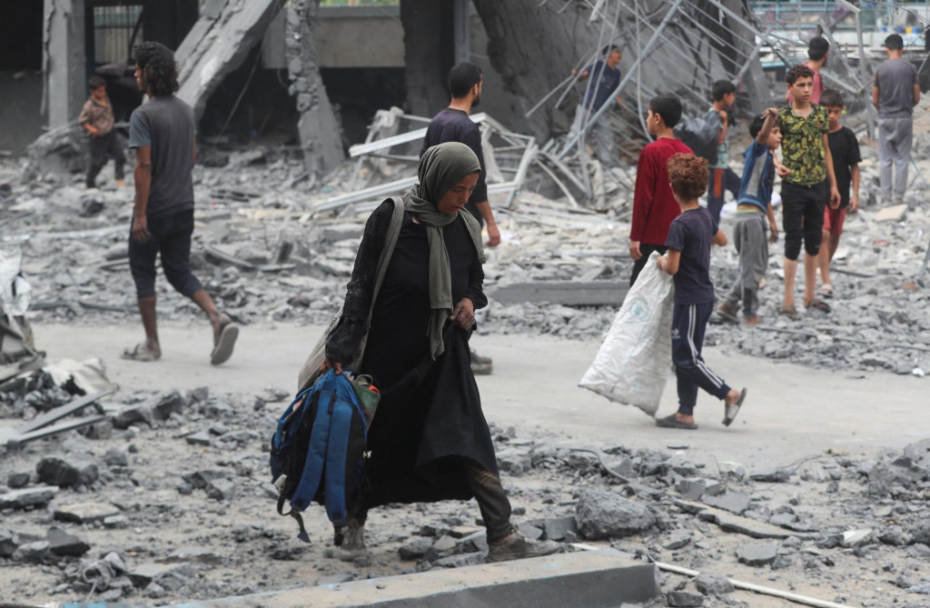Zničené pásmo Gazy. FOTO: Reuters