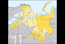 Fiktívna mapa, ktorú v roku 2014 vytvoril fínsky študent Arttu Rintanen, sa tento rok objavila v ruskom propagandistickom dokumente. MAPA: X/Arttu Rintanen
