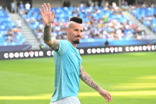 Futbalista Marek Hamšík sa rozlúčil so svojou bohatou futbalovou kariérou. FOTO: TASR/Jakub Kotian