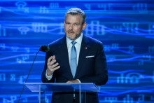 Prezident Peter Pellegrini počas galavečera v rámci osláv sviatku Cyrila a Metoda na Devíne. FOTO: TASR/Jaroslav Novák