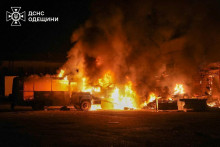 Ruské dronové útoky na Ukrajinu. FOTO: REUTERS/STATE EMERGENCY SERVICE OF UKRAINE