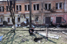 Útok dronmi v Charkove. FOTO: REUTERS