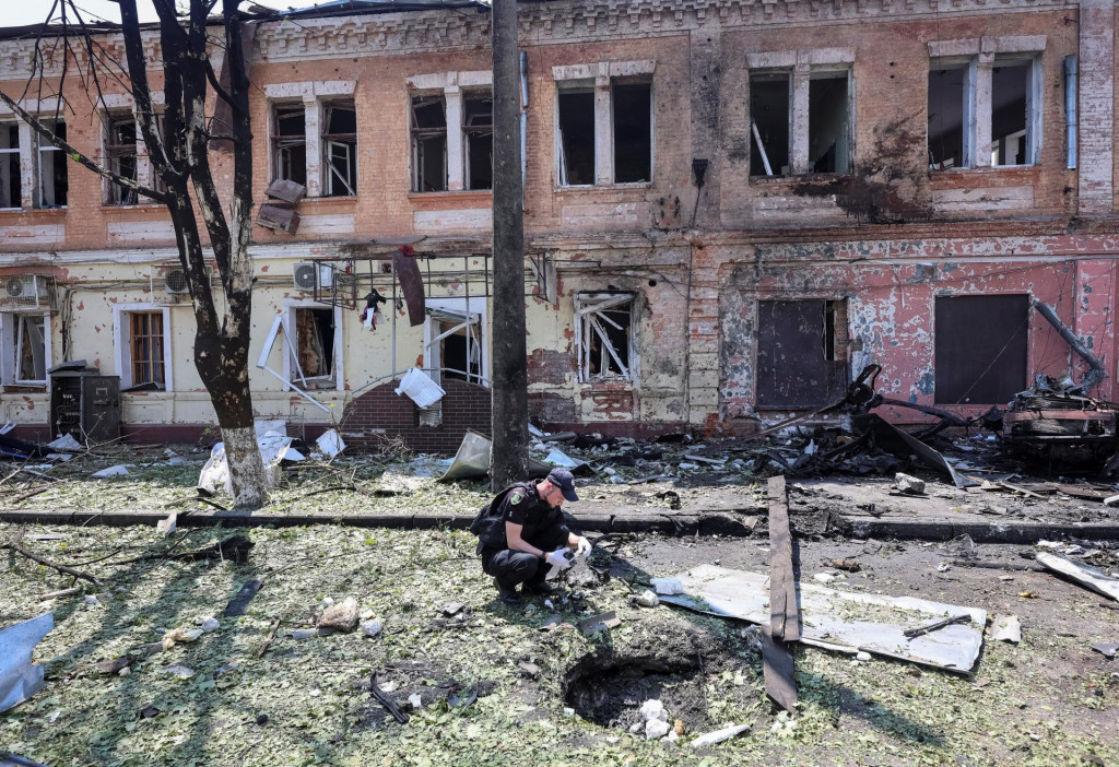 Útok dronmi v Charkove. FOTO: REUTERS