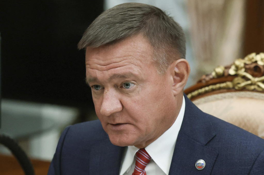 Bývalý ruský minister dopravy Roman Starovojt počas stretnutia s Vladimirom Putinom v Moskve. FOTO: TASR/AP