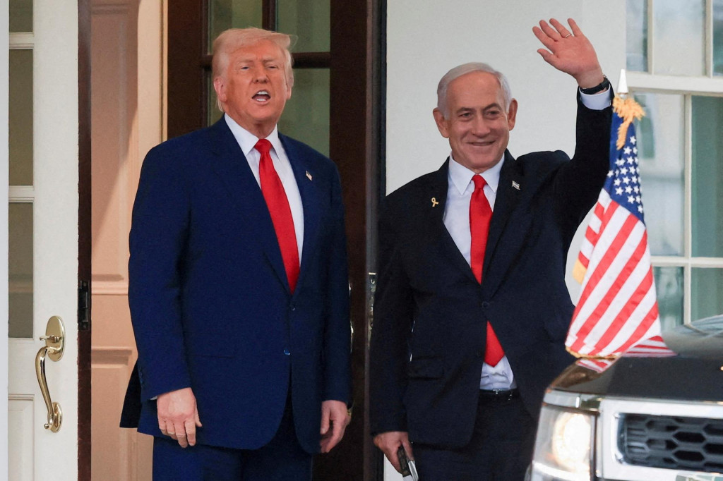 Americk&yacute; prezident Donald Trump a izraelsk&yacute; premi&eacute;r Benjamin Netanjahu. FOTO: REUTERS