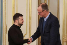 Ukrajinský prezident Volodymyr Zelenskyj a Friedrich Merz. FOTO: Reuters