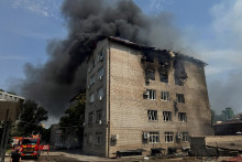 Miesto útoku ruského dronu v Záporoží. FOTO: Reuters