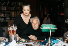 Jan Saudek, fotograf, umelec s manželkou Pavlínou Saudekovou FOTO: Mafra: Jan Zátorský