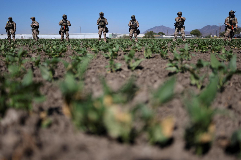 Federálni agenti USA a imigrační úradníci vykonali operáciu v Camarillo v Kalifornii. FOTO: Reuters