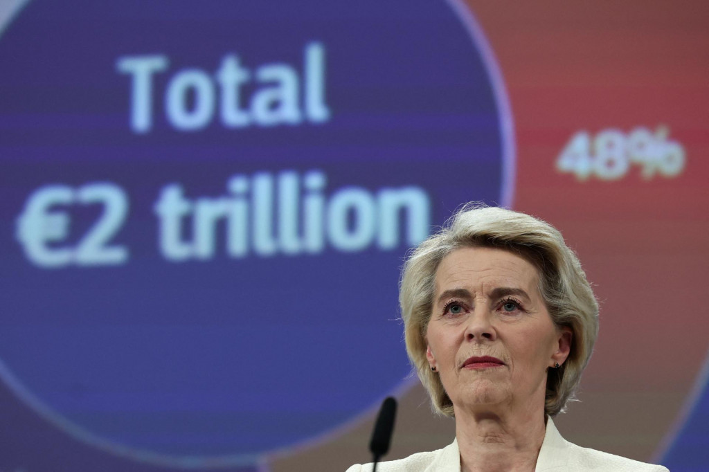 Ursula von der Leyen predstavila návrh rozpočtu EÚ na ďalších sedem rokov. FOTO: Reuters


