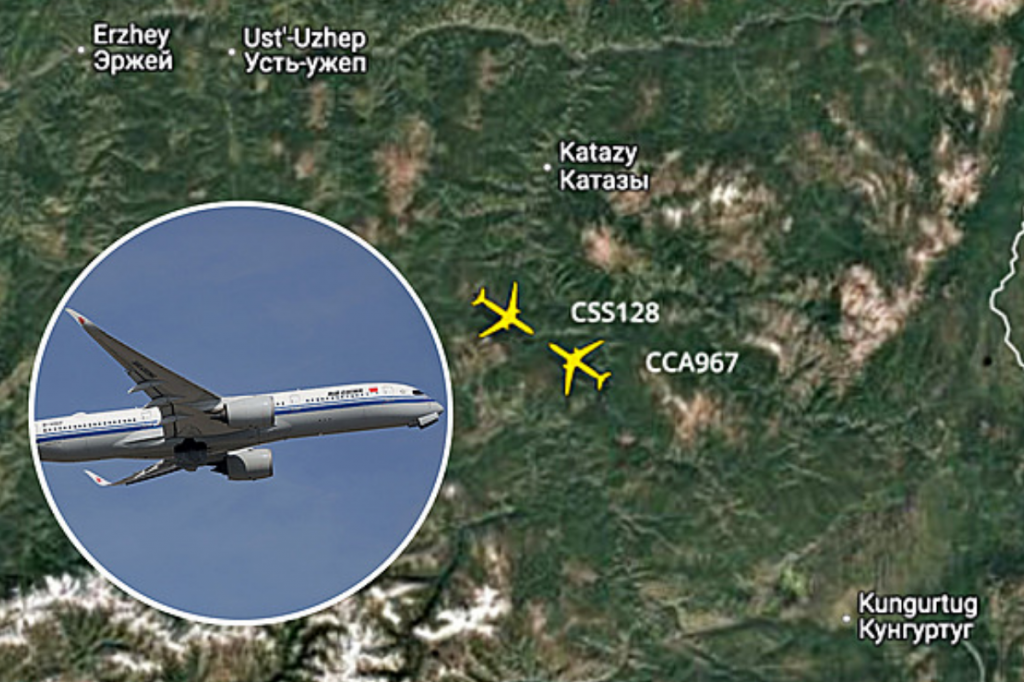 V Rusku sa takmer zrazili čínske lietadlá. FOTO: Flightradar 24