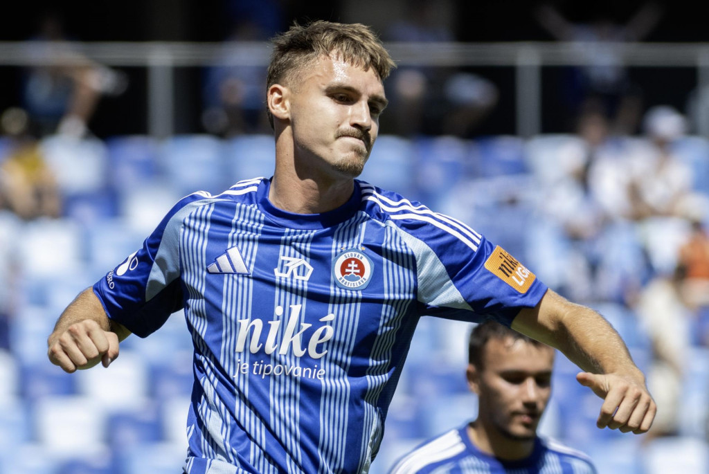 Futbalista Slovana Bratislava Peter Pokorný. FOTO: TASR/Martin Baumann