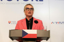 Na snímke ministerka obrany Českej republiky Jana Černochová. FOTO: TASR/Ján Krošlák