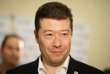 Predseda hnutia Sloboda a priama demokracia (SPD) Tomio Okamura. FOTO: REUTERS