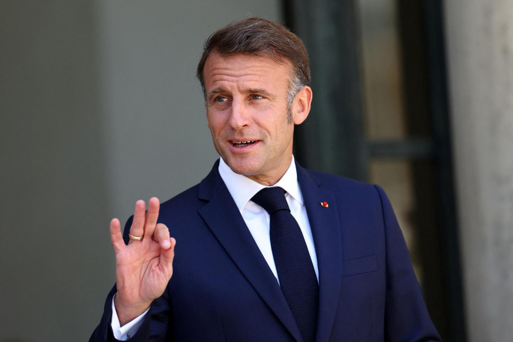 Na snímke francúzsky prezident Emmanuel Macron. FOTO: Reuters