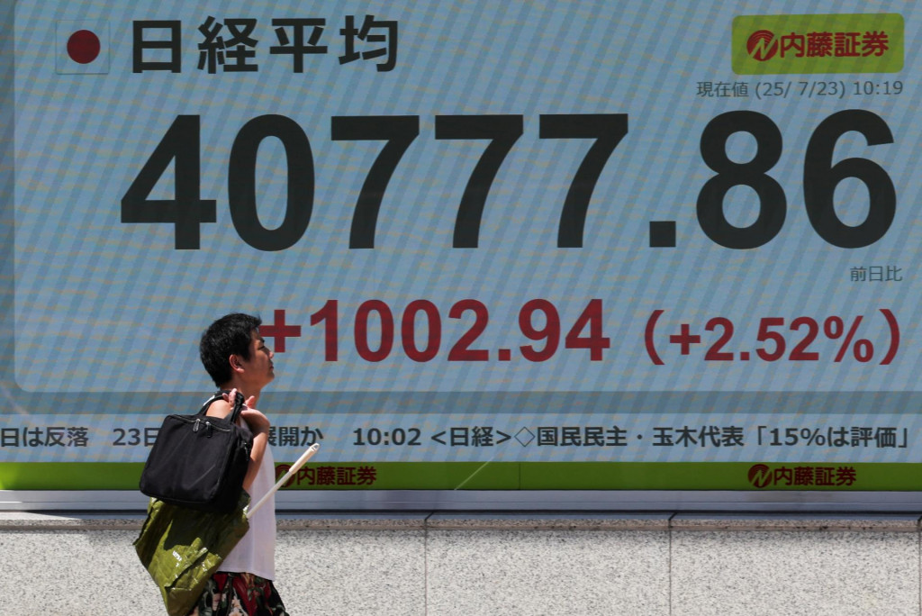Japonský index Nikkei sa vytiahol na najlepšiu hodnotu v tomto roku. FOTO: Reuters