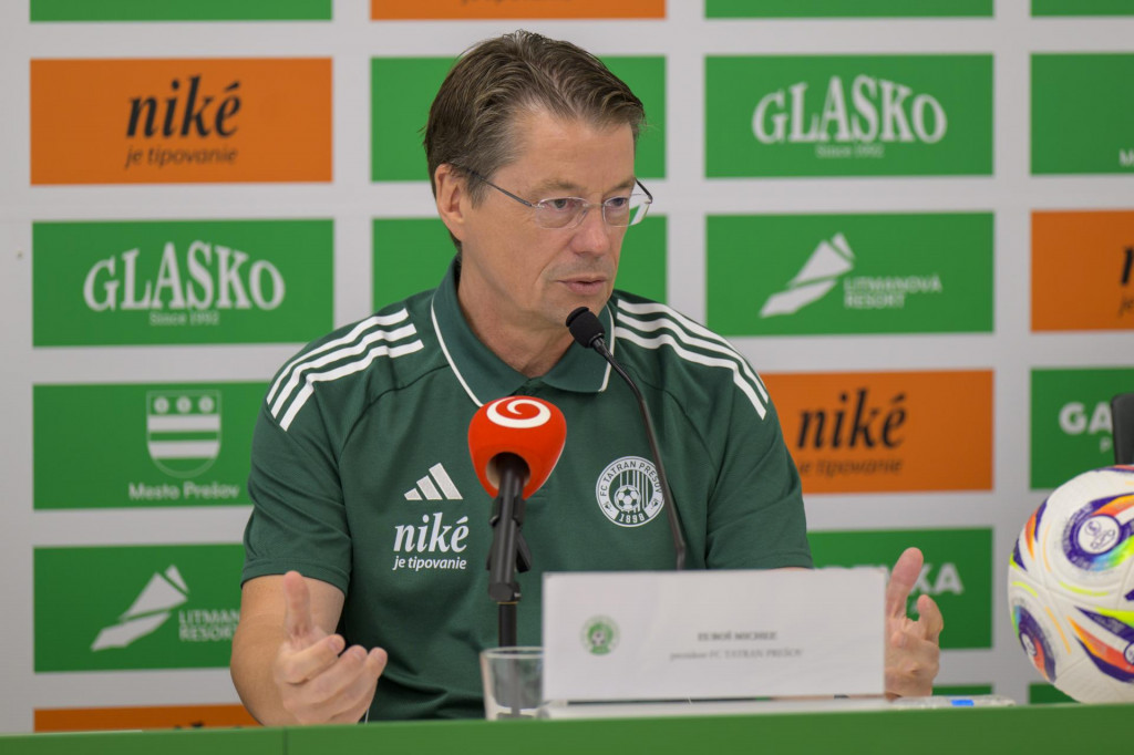 Prezidentom ligového nováčika z Prešova je Ľuboš Micheľ. FOTO: TASR/V. Mihaliková