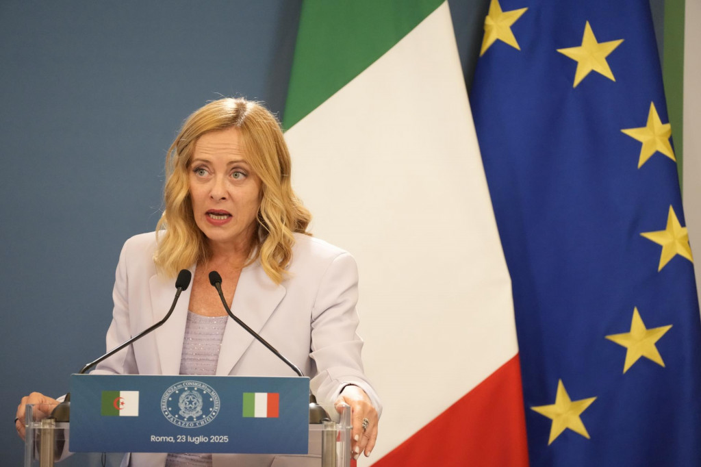 Talianska premiérka Giorgia Meloniová. FOTO: TASR/AP