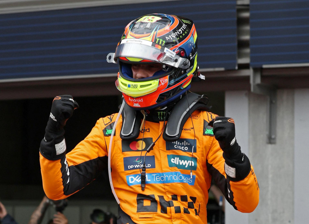 Austrálsky pilot Oscar Piastri z McLarenu po víťazstve na Veľkej cene Belgicka, trinástom podujatí prebiehajúcej sezóny seriálu F1. FOTO: REUTERS
