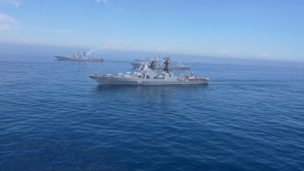 Ilustračná snímka ruských bojových lodí počas cvičenia aj v Baltskom mori. FOTO: REUTERS/Russian Defence Ministry