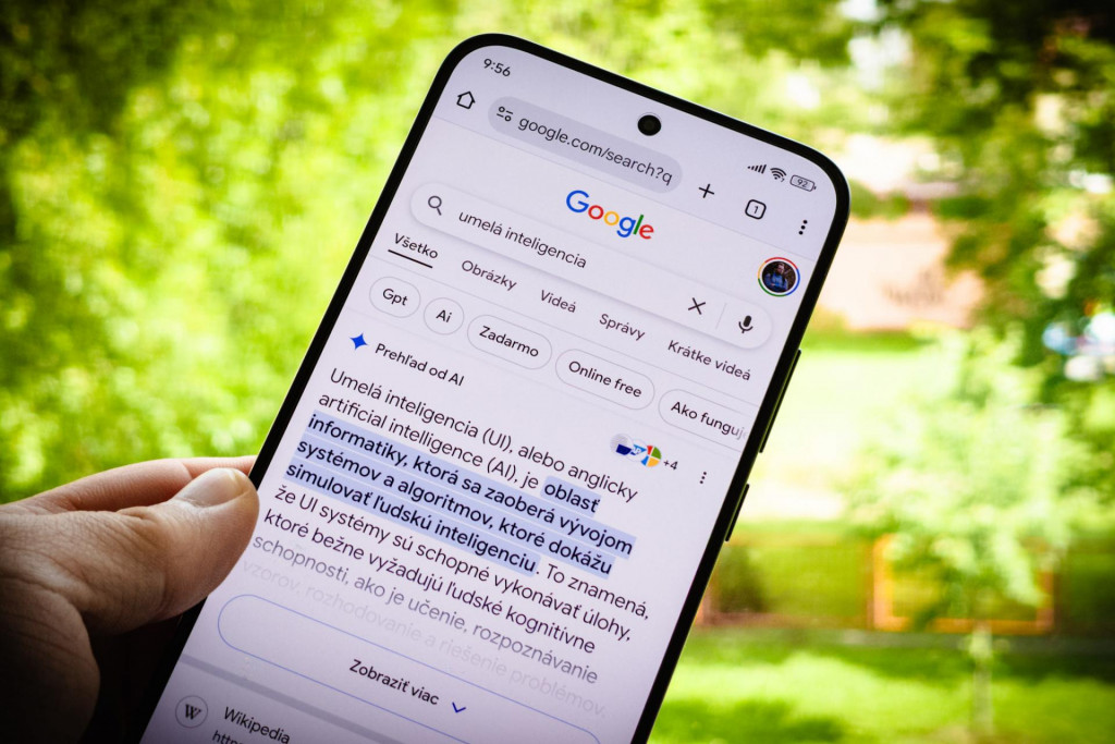 Vyhľadávanie Google s funkciou Prehľady od AI (AI Overview)