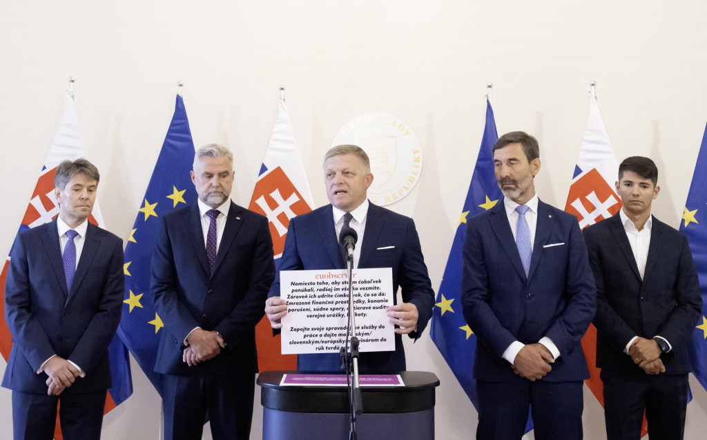 O prípade hovoril premiér Robert Fico, ktorý sa odvolal na článok portálu marker.sk. FOTO: TASR/Martin Baumann