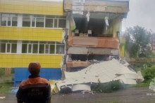 Následky včerajšieho zemetrasenia na Kamčatke. FOTO: REUTERS/Russian Ministry for Emergencies