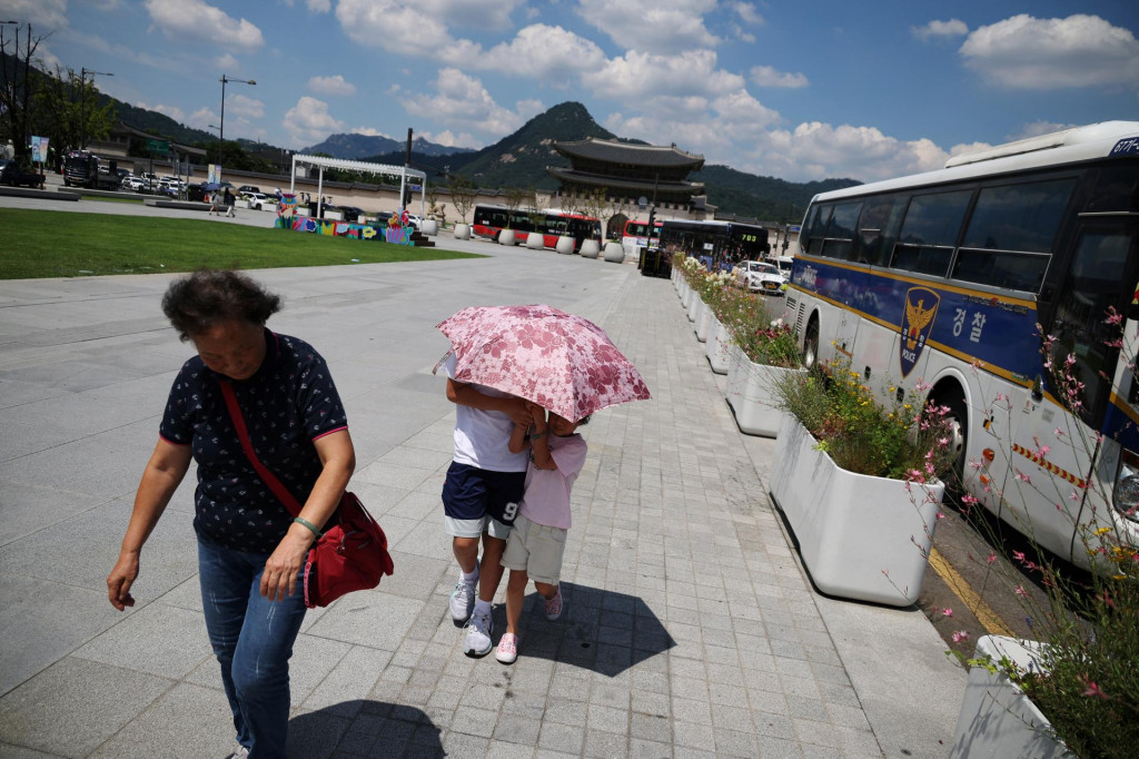 Najhoršiu vlnu horúčav zažila Južná Kórea v roku 2018, keď chorobami z tepla trpelo 4526 ľudí a 48 z nich zomrelo. FOTO: REUTERS