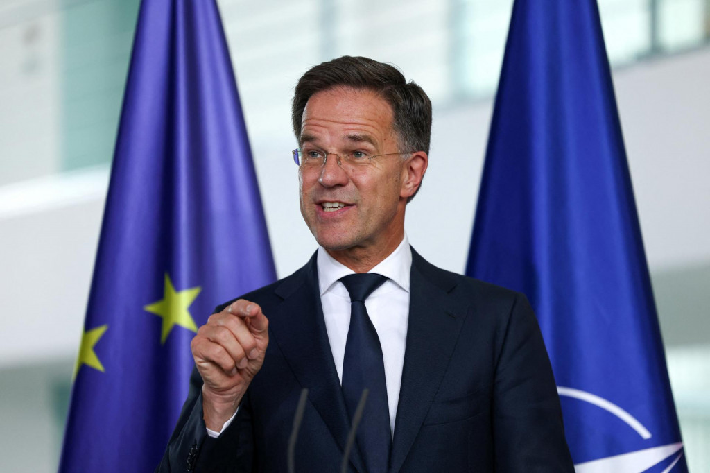 Generálny tajomník NATO Mark Rutte príspevok ocenil. FOTO: REUTERS