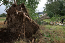 Poryvy vetra, ktoré búrku sprevádzali, dosiahli rýchlosť takmer 150 kilometrov za hodinu. FOTO: REUTERS